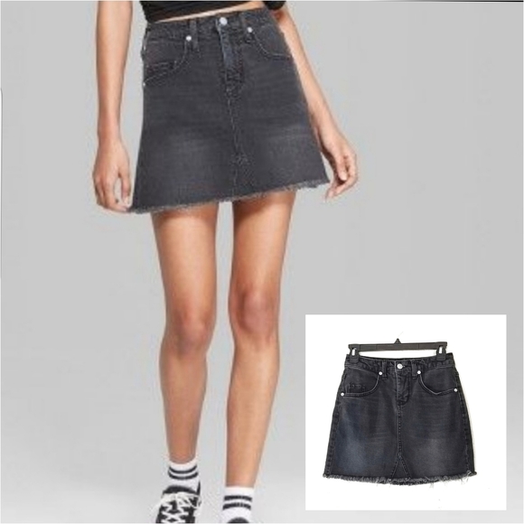 wild fable jean skirt